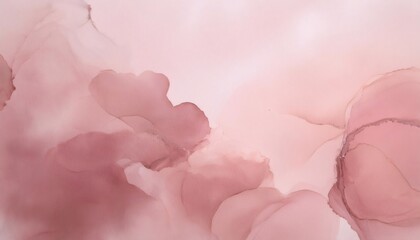 Abstract dusty rose and blush watercolor background wash with subtle gold veins
