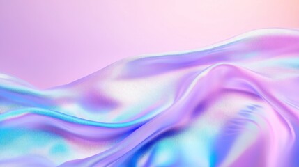 Fototapeta premium Holographic Fabric Wave Abstract Background