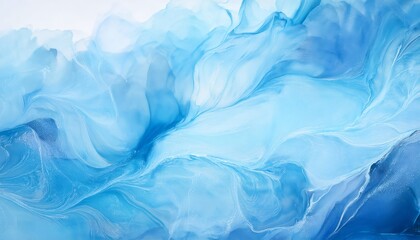 Obraz premium Light blue watercolor resembling calming ocean waves gently flowing