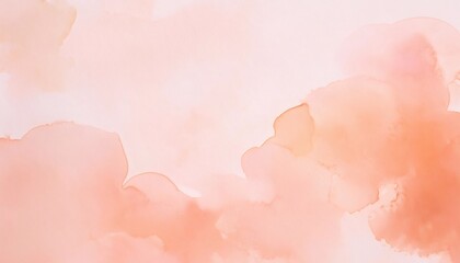 Fototapeta premium Delicate watercolor painting forming an abstract peachy background
