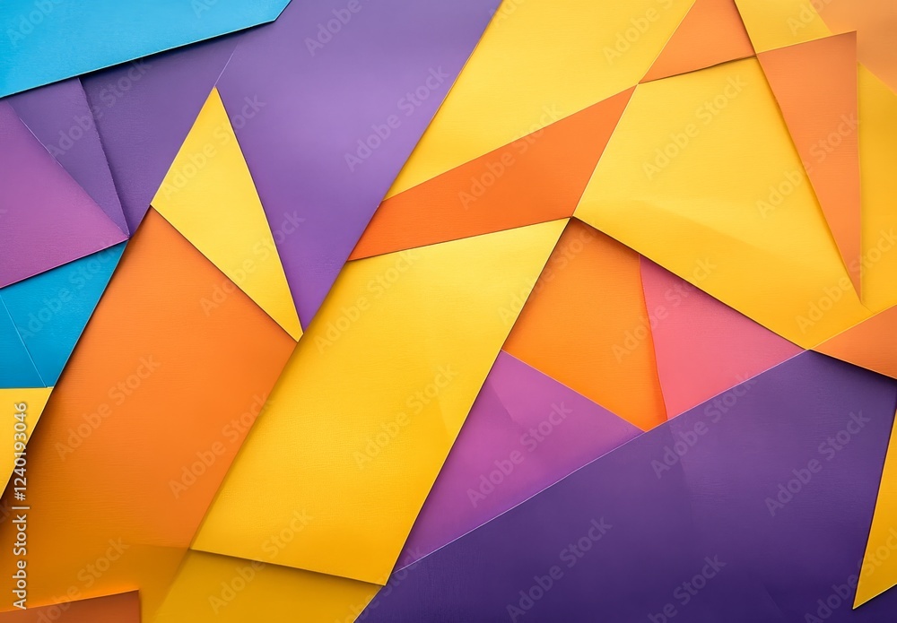 Poster abstract colorful geometric shapes background.