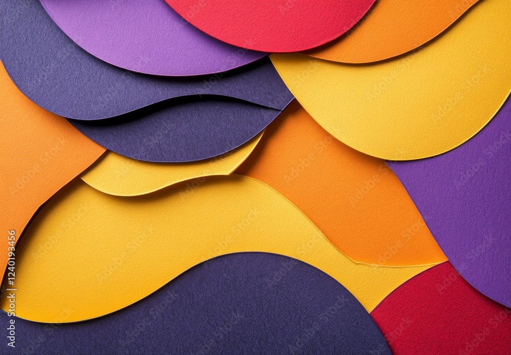Aufkleber Abstract colorful paper layers background.