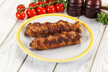 Chicken kebab minced meat and spices