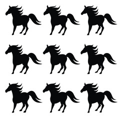 Wild Spirit: A Simple and Bold Horse Icon of Strength and Beauty.