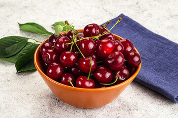 Ripe sweet and juicy cherry