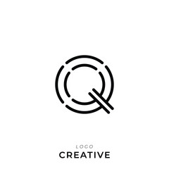 Q Creative Latter Logo Design. By Custom Branding Logo. Creative Logo Design. Logo Template. Vector illustration. Modern Design. Monogram Design