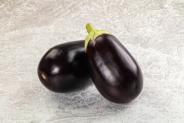 Raw ripe organic eggplant vegetable