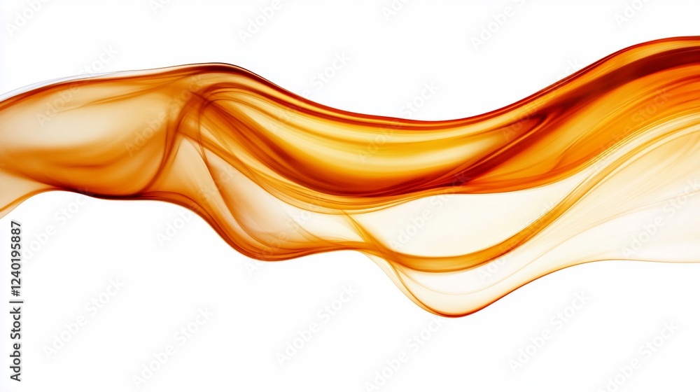 Poster abstract flowing amber waves on a clean white background create a dynamic feel