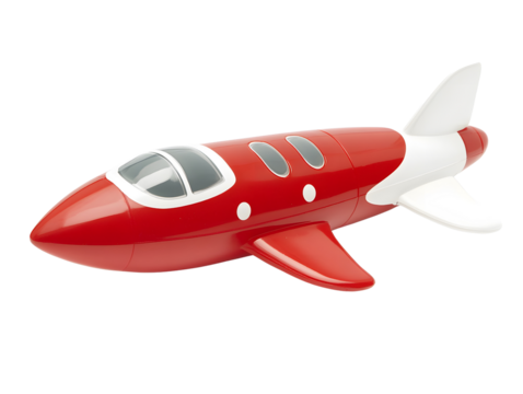 Bright Red Toy Rocket Model for Children's Playtime Adventures
