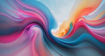 Vibrant Abstract Flowing Colors in a Dynamic Design.