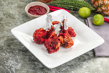 Indian cuisine - Red Chicken lolypops