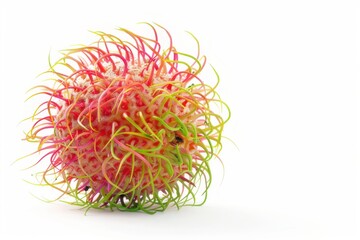 Rambutan on a white background. Rambutan is a tropical fruit.