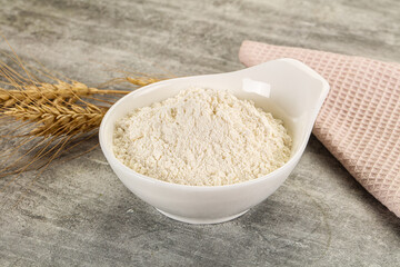 Wheat flour for cooking in the bowl