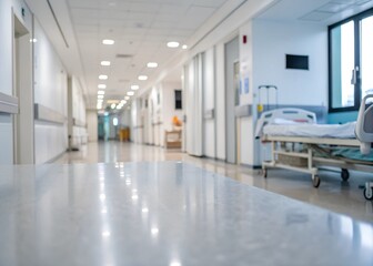 Tranquil Hospital Corridor: A Vision of Calm and Professionalism