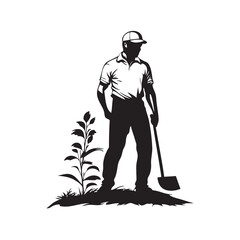 gardener with shovel