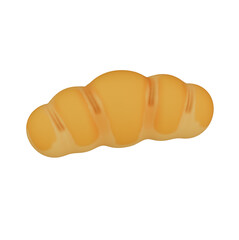 croissant isolated on white background