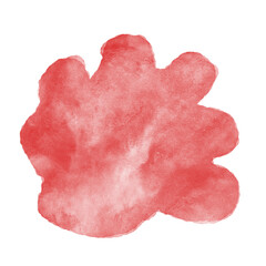 Red Watercolour Blob Shapes Decor