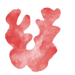 Red Watercolour Blob Shapes Decor