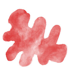 Red Watercolour Blob Shapes Decor