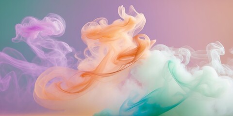 Colorful abstract smoke swirl background design.