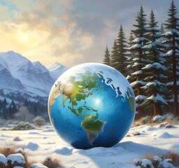 Illustration of globe earth.