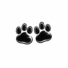 Minimalist Black Animal Paw Prints

