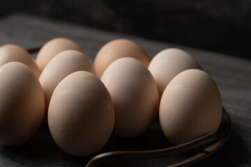 Some Eggs photographed under lighting