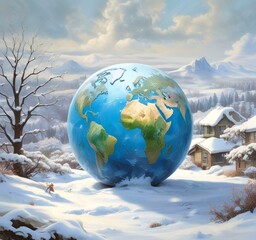 Illustration of globe earth.