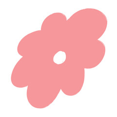 pink flower on white background