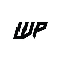 WP monogram logo design letter text name symbol monochrome logotype alphabet character simple logo