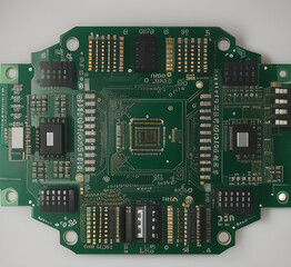 Computer Components Inside - motherboard and electronic components.chips.clusters.memory.under the processor.generative AI
