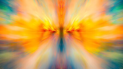 Obraz premium Abstract Vibrant Burst of Light and Color, Psychedelic Painting Style