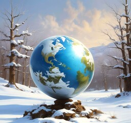 Illustration of globe earth.