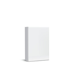 Blank White Box Packaging Mockup for Product Design Vector