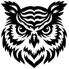 Tiger owl silhouette
