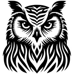 Tiger owl silhouette