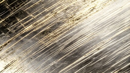 Abstract Gold and Gray Scratched Metallic Texture Background
