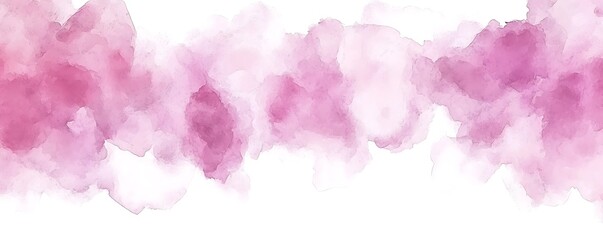 Fototapeta premium Pink watercolor cloudscape, design element, background, website header
