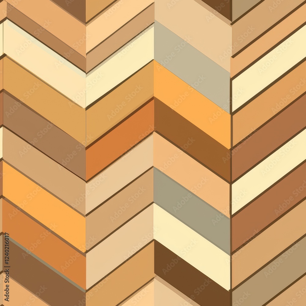 Poster seamless minimal chevron pattern in muted earth tones for design applications