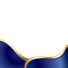 Abstract Blue Background with Gold Accent