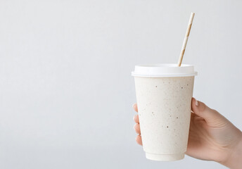 Eco-Friendly Biodegradable Coffee Cup in Hand