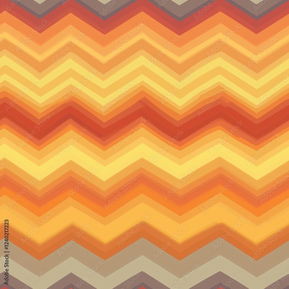 Poster abstract zigzag waves pattern with gradient fill for seamless background design