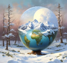 Illustration of globe earth.