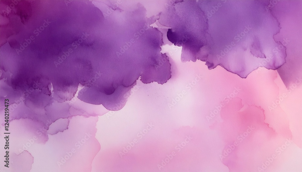 Poster Purple and Pink Watercolor Painting Creating Abstract Background