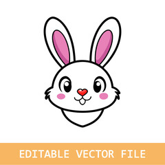 Fototapeta premium rabbit hare abstract logo black silhouette vector 