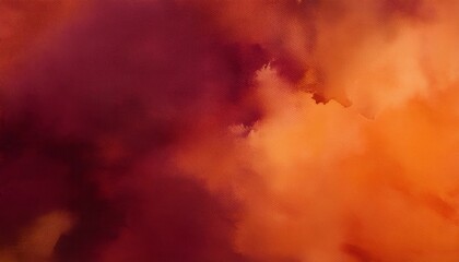Watercolor Painting Creating Abstract Red and Orange Background