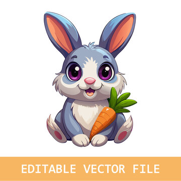 Bunny silhouette vector design with wide smile .bunny design for easter. rabit silhouette vector .
