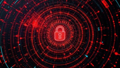 Fototapeta premium Cybersecurity breach analysis digital space infographic high-tech environment abstract viewpoint data protection concept