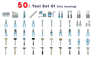 線画／工具のセット50