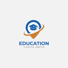 Education logo, College, academy, online, pen, team, university, school icon logo template 